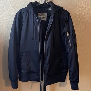 Navy Blue Bomber Jacket